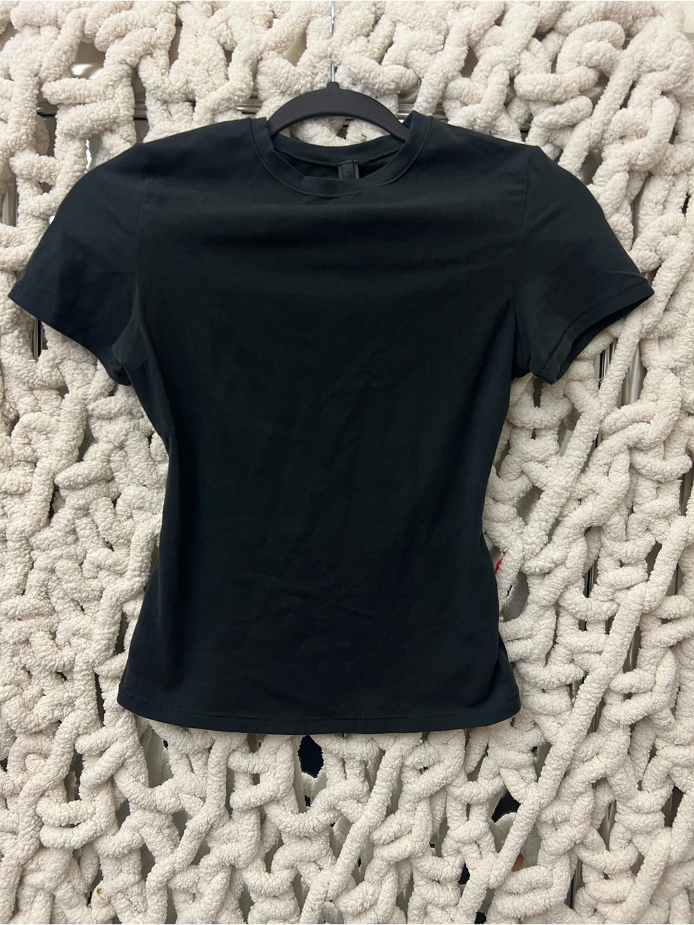 SKIMS COTTON JERSEY T-SHIRT NWT - SOOT